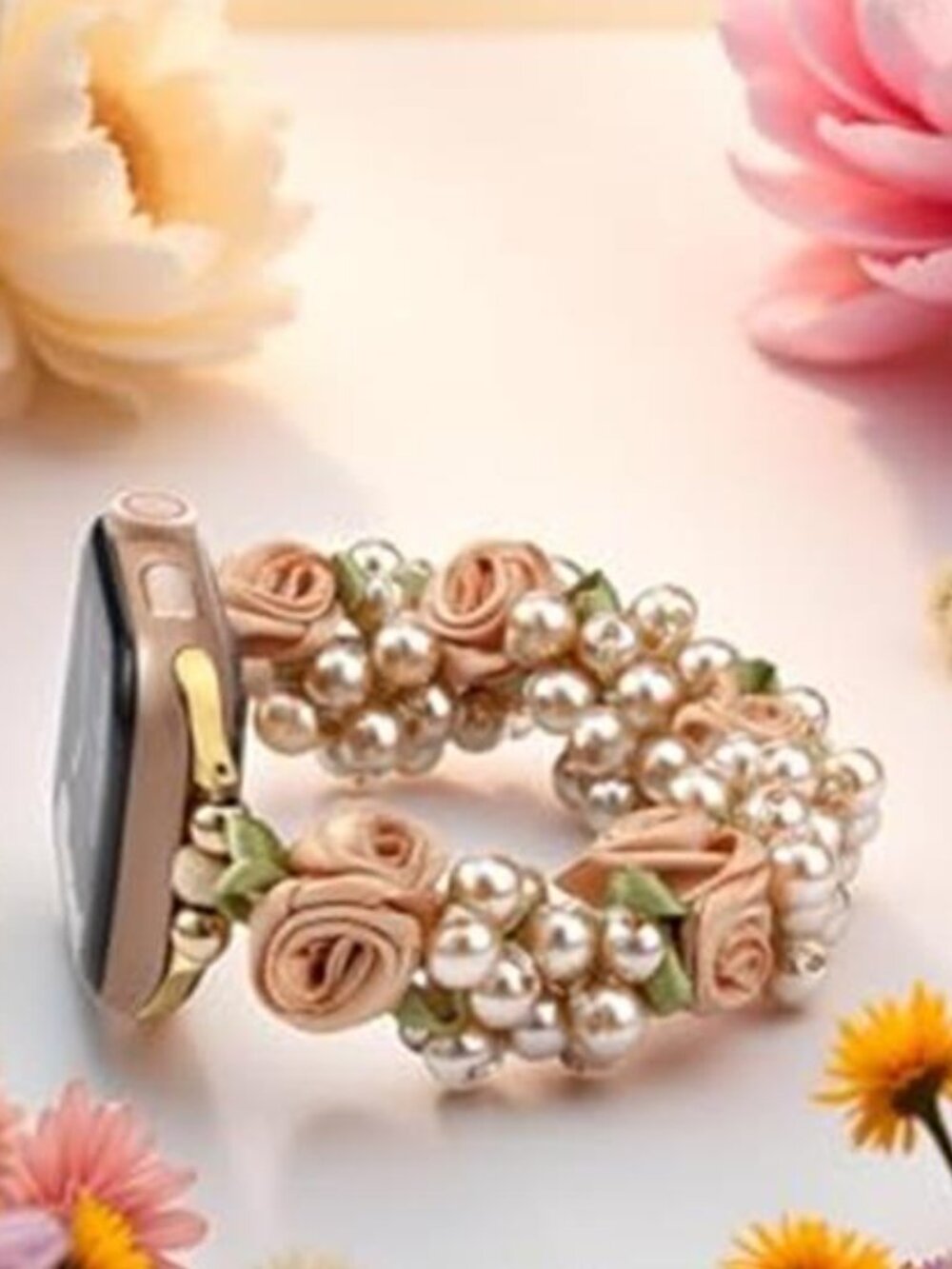 NEW Luxury Boho floral Flower Apple Watch Band - Picture 3 of 3